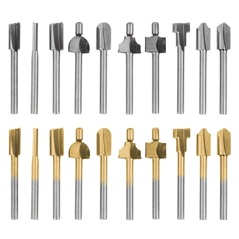 2022 New 10 Pcs Router Engraving Bits 1/8"(3mm) Shank H.S.S Rotary Tools for DIY Trimming
2022 New 10 Pcs Router Engraving Bits 1/8"(3mm) Shank H.S.S Rotary Tools for DIY Trimming