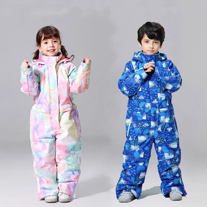 Kids Ski Set Jumpsuit Girl Siamese Waterproof Boy Outdoor Snowboard Jacket Warm Hooded Overalls Children Skiing Suit One-Piece 
Kids Ski Set Jumpsuit Girl Siamese Waterproof Boy Outdoor Snowboard Jacket Warm Hooded Overalls Children Skiing Suit One-Piece