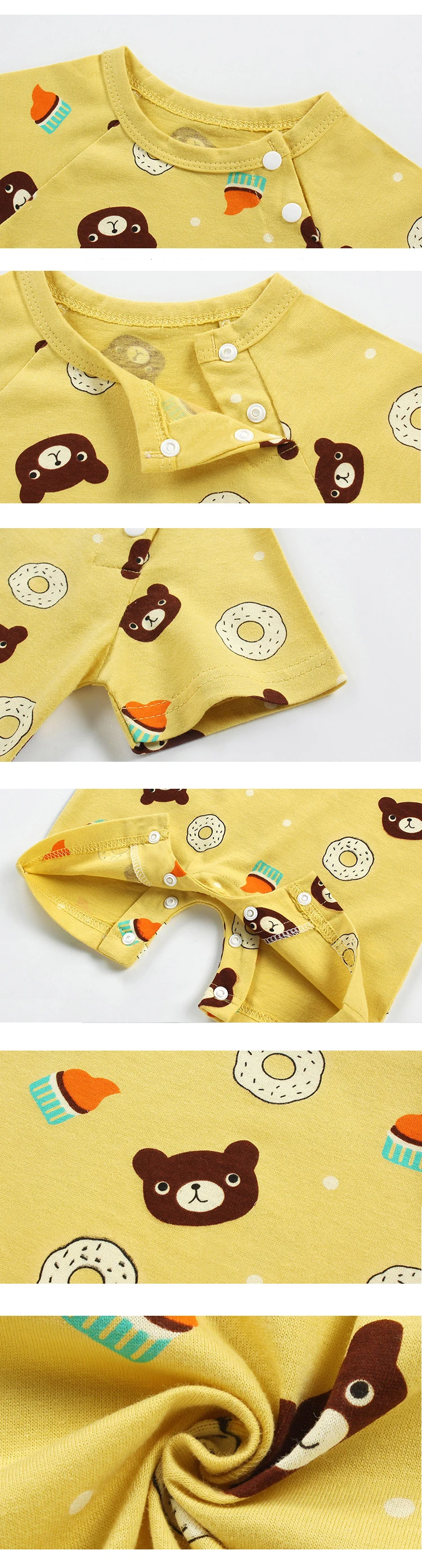 Summer New Style Baby Bodysuit Short Sleeve Open Crotch Cotton Cartoon Pattern Clothing for Newborn Kids Jumpsuit Niemowlece 
Summer New Style Baby Bodysuit Short Sleeve Open Crotch Cotton Cartoon Pattern Clothing for Newborn Kids Jumpsuit Niemowlece