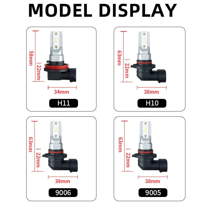 2pcs H11 H7 H8 Led 9005 HB3 9006 HB4 LED Bulbs Car Fog Lights with CSP Chips 6000K White Auto Fog Lamp Day Running Light 12V
2pcs H11 H7 H8 Led 9005 HB3 9006 HB4 LED Bulbs Car Fog Lights with CSP Chips 6000K White Auto Fog Lamp Day Running Light 12V
