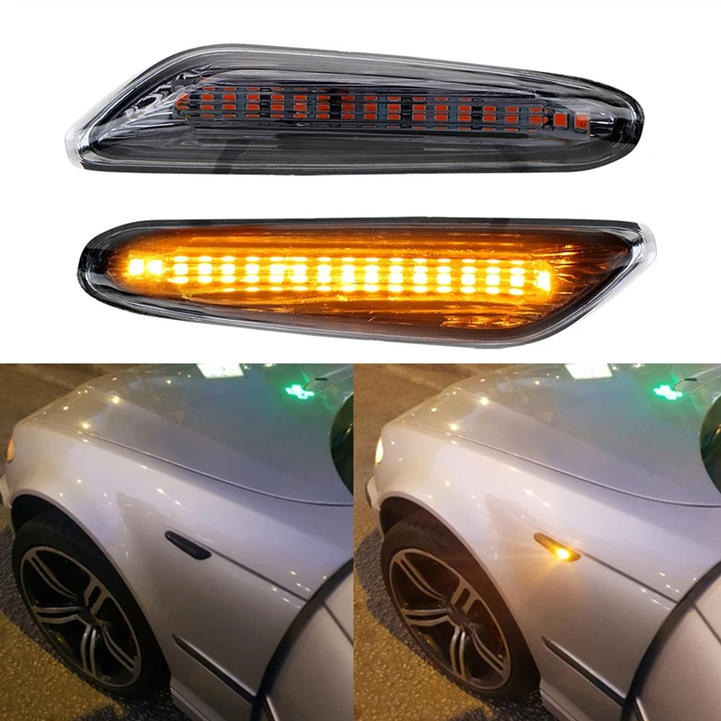2PCS Car Light LED Always on Turn Signal Side Light Blinker Lamp for BMW- X1 X3 E46 E60 E61 E81 E82 E88 E90 E91
2PCS Car Light LED Always on Turn Signal Side Light Blinker Lamp for BMW- X1 X3 E46 E60 E61 E81 E82 E88 E90 E91