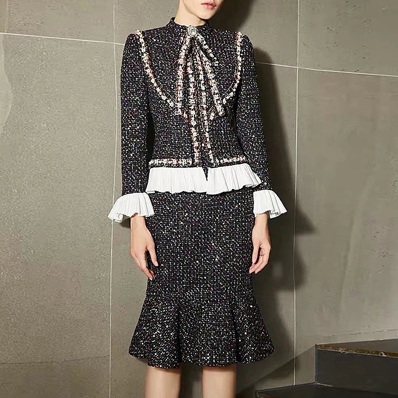 Gedivoen Elegant Gorgeous Suit Women Flare Sleeve Beading Sequined Coat And Skirt 2 Two Pieces Set Vintage Ladies Sets
Gedivoen Elegant Gorgeous Suit Women Flare Sleeve Beading Sequined Coat And Skirt 2 Two Pieces Set Vintage Ladies Sets