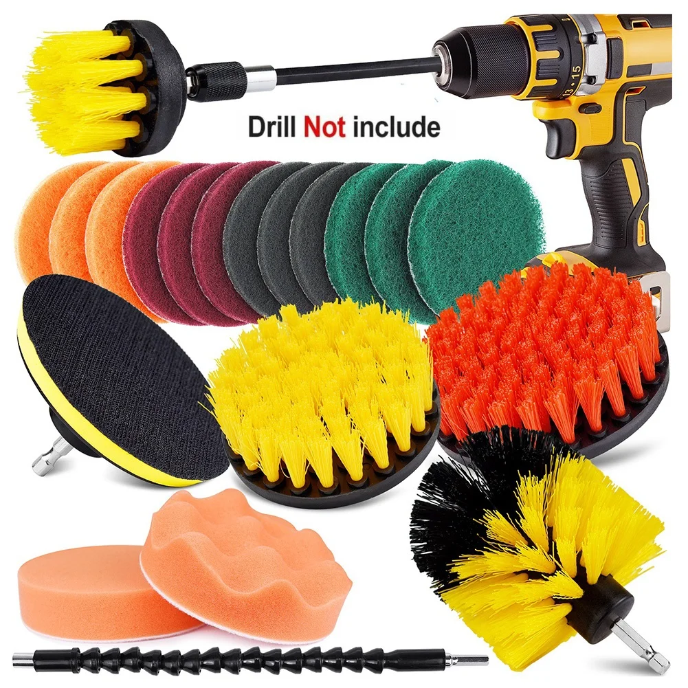 21Pcs Tile Grout Power Scrubber Cleaning Drill Brush Drill Cleaning Wash Brush Hot Sale Practical Accessories
21Pcs Tile Grout Power Scrubber Cleaning Drill Brush Drill Cleaning Wash Brush Hot Sale Practical Accessories