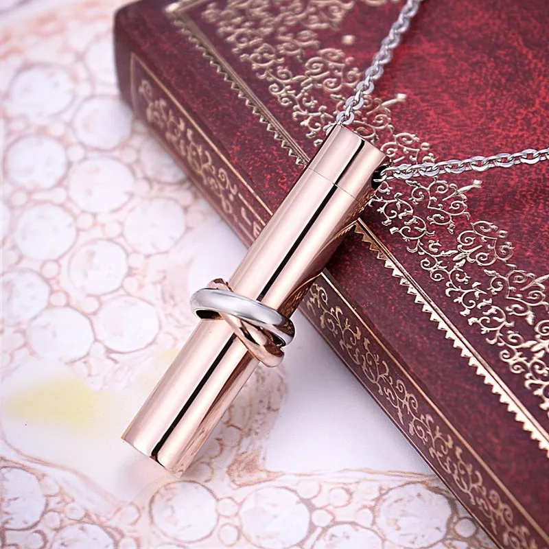 Creative Cremation Jewelry Together Love Cylinder Pendant Memorial Urn Necklace Ashes Jewelry
Creative Cremation Jewelry Together Love Cylinder Pendant Memorial Urn Necklace Ashes Jewelry