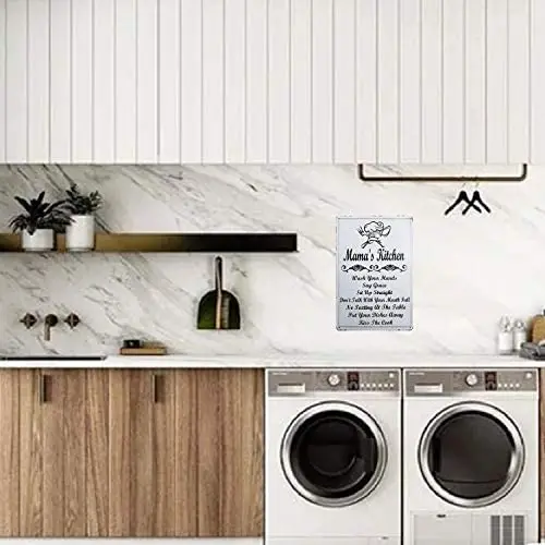 MaMa's Kitchen Rules Wash Your Hands Vintage Metal Sign Farmhouse Kitchen Decor Restaurant Wall Decor 8X12Inch
MaMa's Kitchen Rules Wash Your Hands Vintage Metal Sign Farmhouse Kitchen Decor Restaurant Wall Decor 8X12Inch