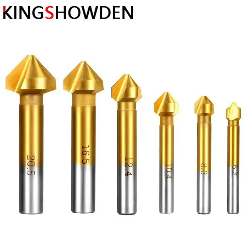 6Pcs HSS Countersink Drill Bit Set 90 Degree Countersink Bits Titanium Chamfer Cutter Milling Cutter Drill Bits
6Pcs HSS Countersink Drill Bit Set 90 Degree Countersink Bits Titanium Chamfer Cutter Milling Cutter Drill Bits