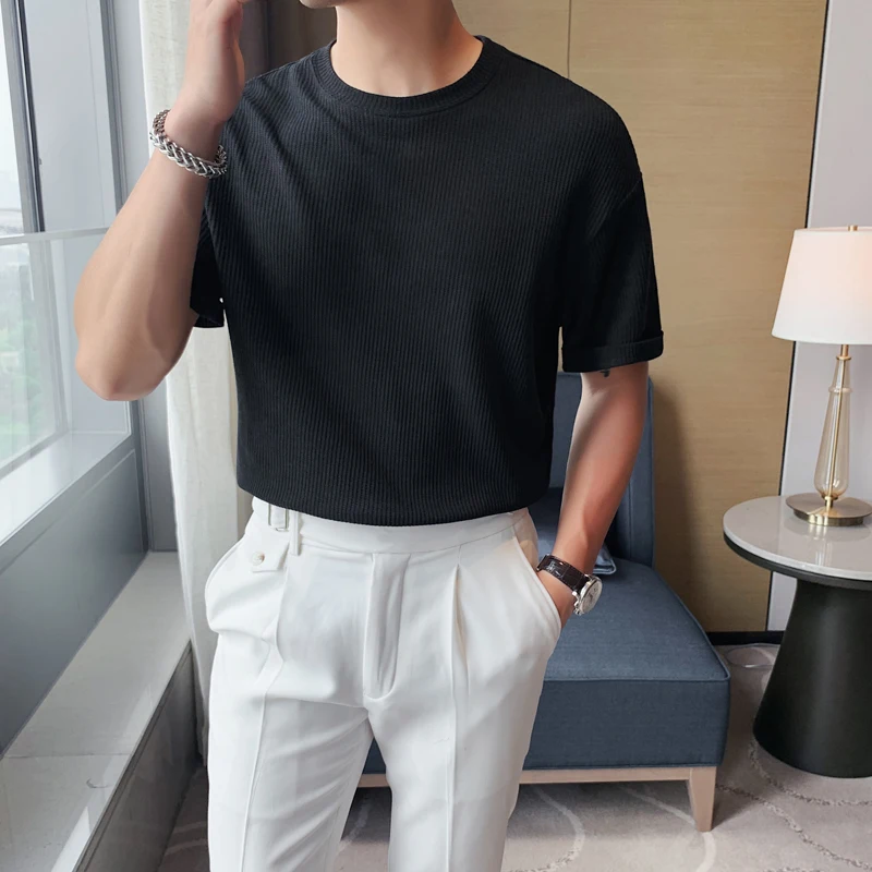 2021 Summer Short Sleeve T Shirt Men Solid Color LooseTshirt Male Casual O-neck Tops Tees Streetwear Men Clothes Breathable
2021 Summer Short Sleeve T Shirt Men Solid Color LooseTshirt Male Casual O-neck Tops Tees Streetwear Men Clothes Breathable