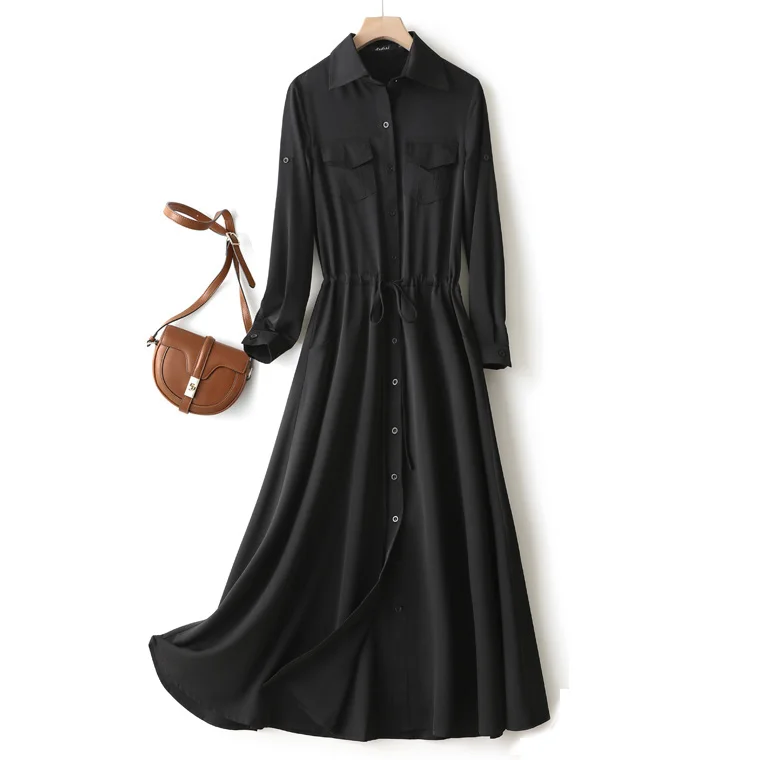 2021 Spring New Long Wing Dress Versatile Elegant Slimming Sleeve Blouse | Женская одежда
