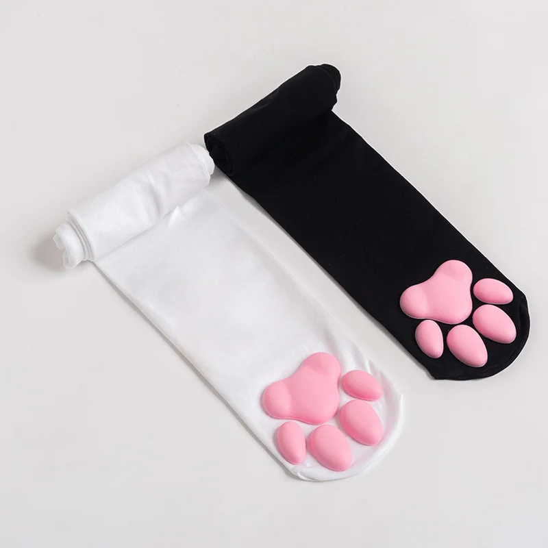 

Valentines Gift Cat Paw Pad Socks Girls 60cm Overknee Thigh High Long Stockings Cute Kitten Claw Lolita Cat Maid Cosplay Socks