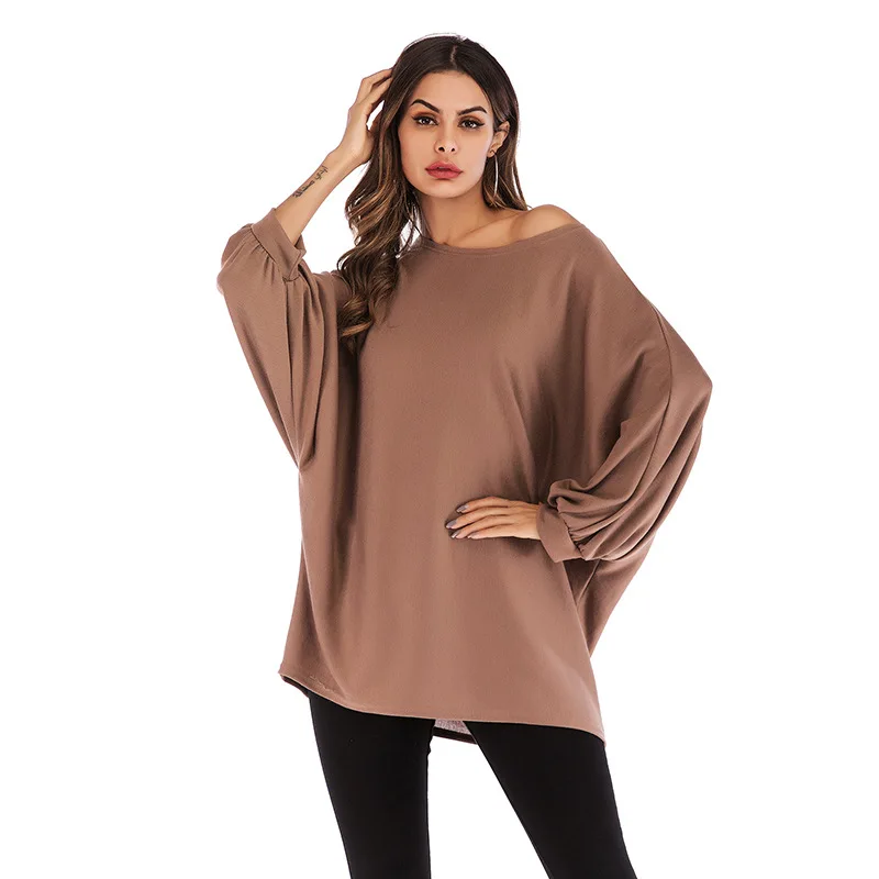 Oversized Spring Shirts for Women Casual Loose Versatile Off Shoulder Solid Women Clothes O-neck Long Sleeve Tops for Women 2021
Oversized Spring Shirts for Women Casual Loose Versatile Off Shoulder Solid Women Clothes O-neck Long Sleeve Tops for Women 2021
