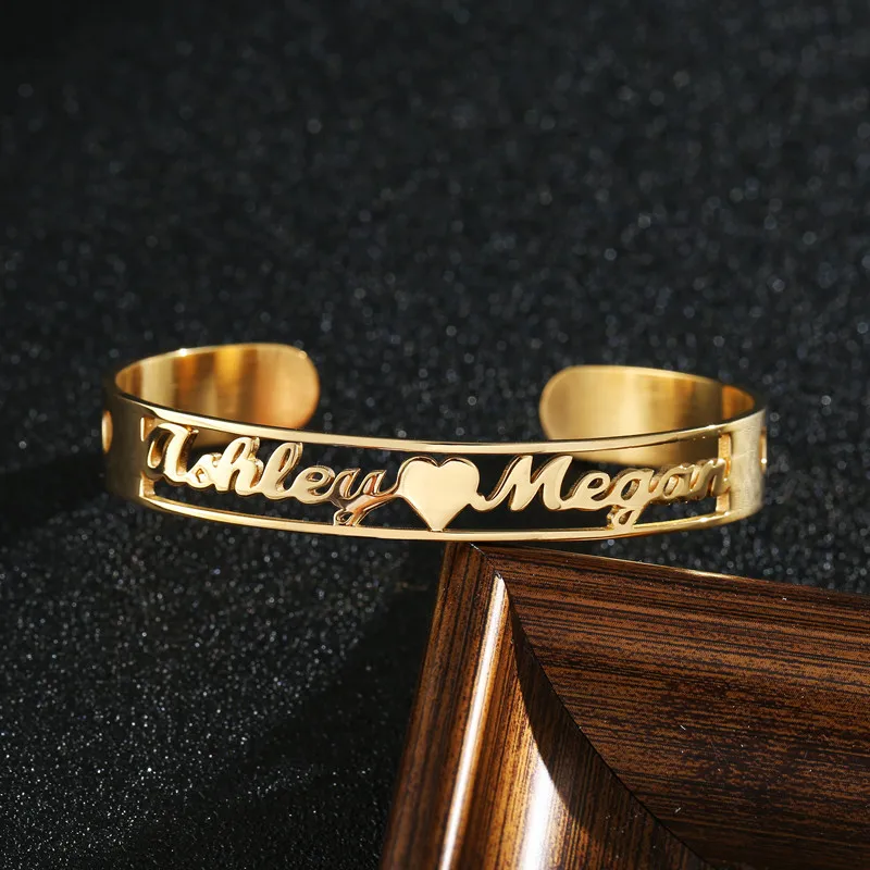 Hollow Nameplate Name Bracelet & Bangle Personalized Custom Cuff Bangles Women Men Rose Jewelry Gift to Best Friends
Hollow Nameplate Name Bracelet & Bangle Personalized Custom Cuff Bangles Women Men Rose Jewelry Gift to Best Friends