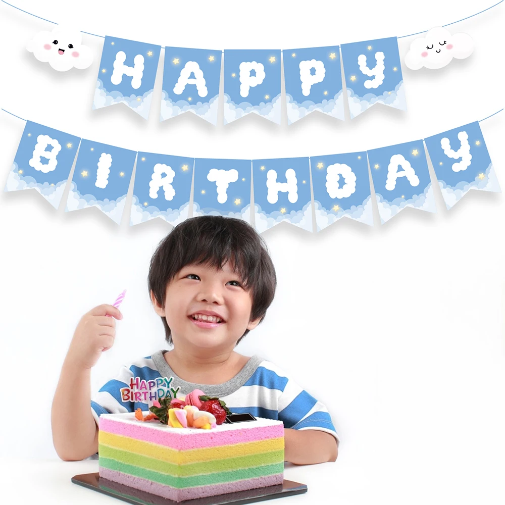 1st Kids Smile Cute White Cloud Blue Sky HAPPY BIRTHDAY Party Letter Hanging Banners Bunting Flag Baby Shower Party Decorations
1st Kids Smile Cute White Cloud Blue Sky HAPPY BIRTHDAY Party Letter Hanging Banners Bunting Flag Baby Shower Party Decorations