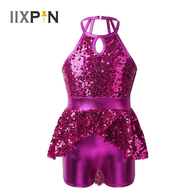 Kids Girls Gymnastics Ballet Dance Costume Sleeveless Shiny Sequins Shorty Unitard Dress Performance Lyrical Modern Dancewear
Kids Girls Gymnastics Ballet Dance Costume Sleeveless Shiny Sequins Shorty Unitard Dress Performance Lyrical Modern Dancewear