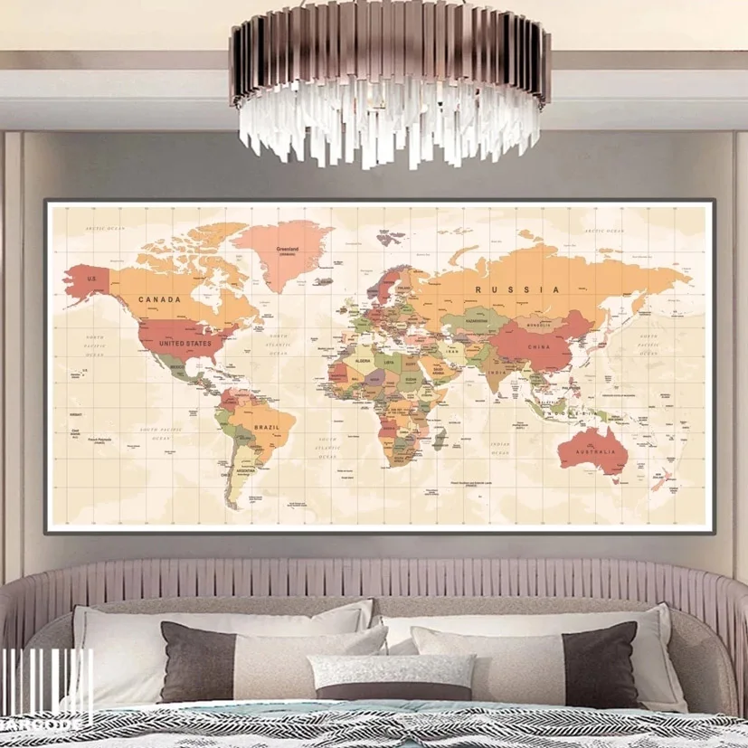 Modern Minimalist World Map Decorative Canvas Cuadros Wall Art Posters and Prints Living Room Office Home Decoration Painting
Modern Minimalist World Map Decorative Canvas Cuadros Wall Art Posters and Prints Living Room Office Home Decoration Painting