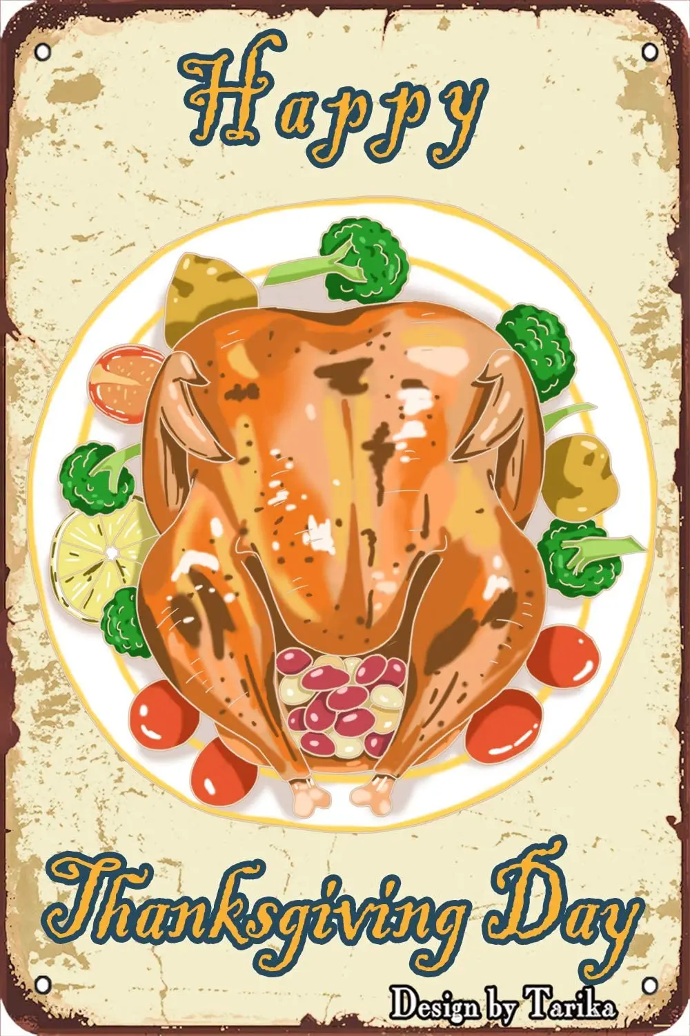Happy Thanksgiving Roast Turkey Vintage Look 20X30 cm Metal Decoration Painting Sign for Home Kitchen Bathroom Farm Garden
Happy Thanksgiving Roast Turkey Vintage Look 20X30 cm Metal Decoration Painting Sign for Home Kitchen Bathroom Farm Garden