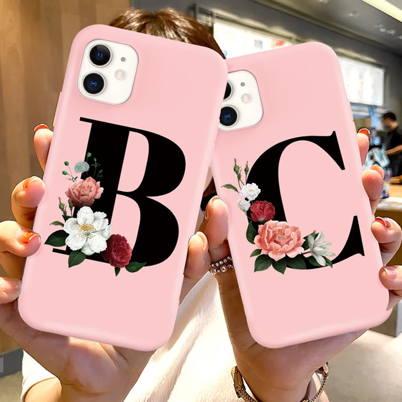 Ottwn Black Letter Flowers Phone Case For iPhone11 12Pro Mini X XR XS Max 8 7Plus Solid Pink Soft Silicone Shockproof Back Cover
Ottwn Black Letter Flowers Phone Case For iPhone11 12Pro Mini X XR XS Max 8 7Plus Solid Pink Soft Silicone Shockproof Back Cover