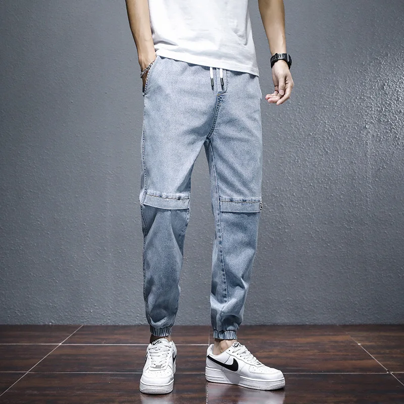 Pop Loose Men Jeans Spring Vogue Casual Male Drawstring Denim Pants Black Men's Student Straight Trousers
Pop Loose Men Jeans Spring Vogue Casual Male Drawstring Denim Pants Black Men's Student Straight Trousers