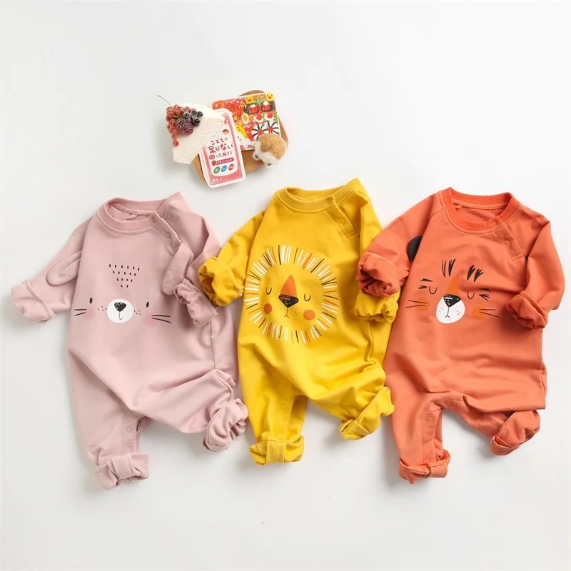 Newborn Baby Girl Boy Autumn Rompers Children's Cartoon Lion Animals Printed Cotton Jumpsuit
Newborn Baby Girl Boy Autumn Rompers Children's Cartoon Lion Animals Printed Cotton Jumpsuit