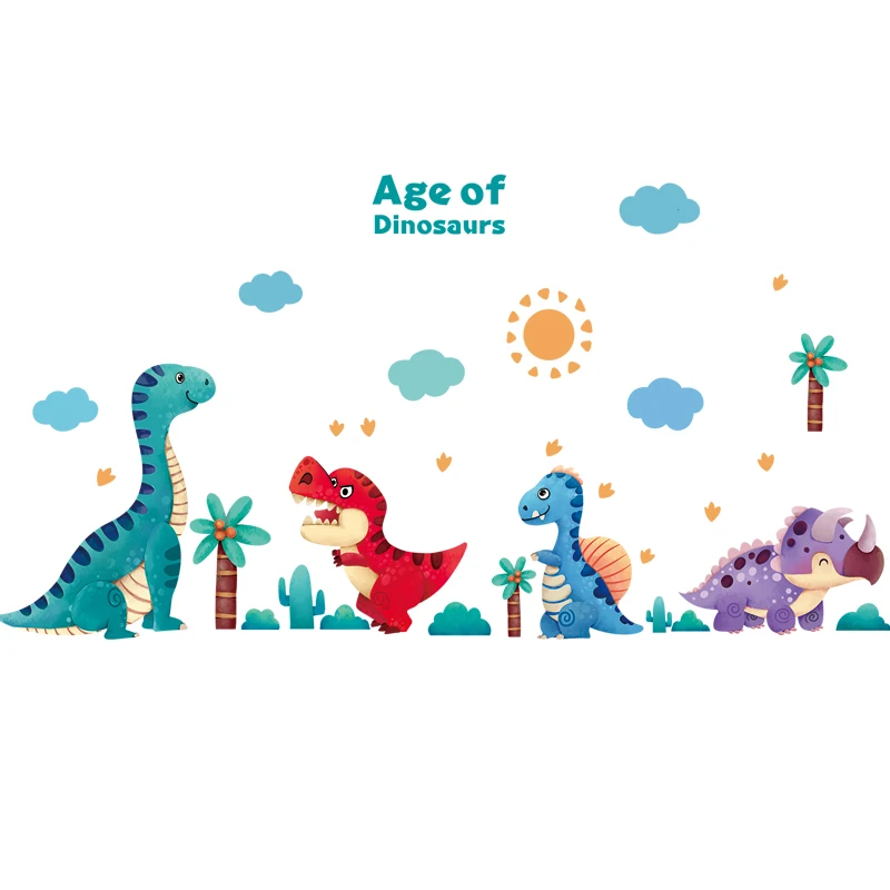 Friendly Dinosaur Wall Stickers Kids Rooms Cartoon Animals Home Decor Bedroom Furniture Vinyl PVC Wallpaper
Friendly Dinosaur Wall Stickers Kids Rooms Cartoon Animals Home Decor Bedroom Furniture Vinyl PVC Wallpaper
