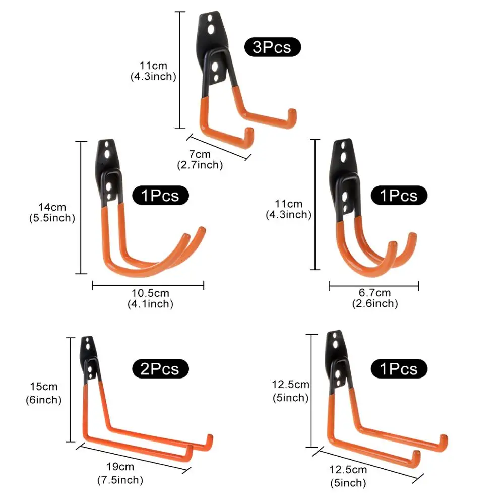 Saim Garage Storage Hooks 8-Piece Set Wallboard Hook Orange Warehouse Storage Hooks Holder Double Hook Non-Slip Coating Supply
Saim Garage Storage Hooks 8-Piece Set Wallboard Hook Orange Warehouse Storage Hooks Holder Double Hook Non-Slip Coating Supply