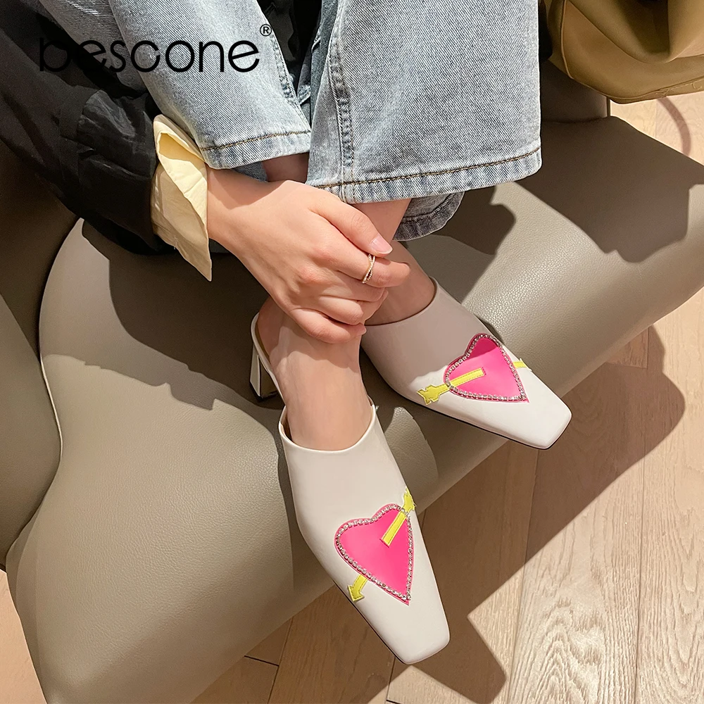 BESCONE Women Heels Pumps Shoes Concise Stylish Genuine Leather Mules Flower Dress High Quality Summer Square Toe Pumps BM941
BESCONE Women Heels Pumps Shoes Concise Stylish Genuine Leather Mules Flower Dress High Quality Summer Square Toe Pumps BM941