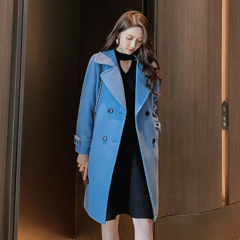 Women's Autumn Jackets Coat Plus Size Loose Warm Wool Blends Long Winter Coat Turn-down Collar Woolen Coats Office Lady Work Wear Elegant Female D190916
Women's Autumn Jackets Coat Plus Size Loose Warm Wool Blends Long Winter Coat Turn-down Collar Woolen Coats Office Lady Work Wear Elegant Female D190916