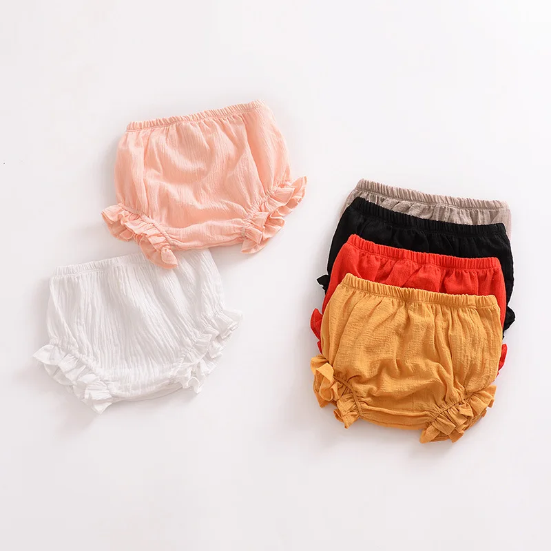 Newborn summer new baby Pure Color Cotton Linen Lace triangle casual big PP baby shorts bread pants
Newborn summer new baby Pure Color Cotton Linen Lace triangle casual big PP baby shorts bread pants