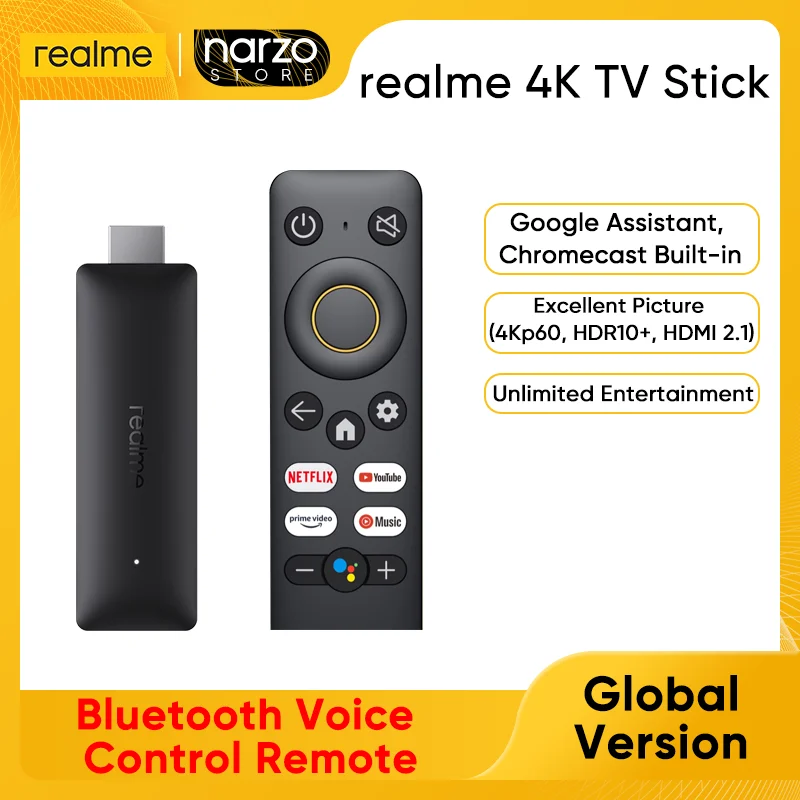 Realme 4K TV Stick Smart Google TV Stick Глобальная версия 2 ГБ 8 ГБ HDMI 2.1 Четырехъядерный процессор Двухъядерный GPU HDR 10+ 4Kp60 Bluetooth 5.0
Realme 4K TV Stick Smart Google TV Stick Глобальная версия 2 ГБ 8 ГБ HDMI 2.1 Четырехъядерный процессор Двухъядерный GPU HDR 10+ 4Kp60 Bluetooth 5.0