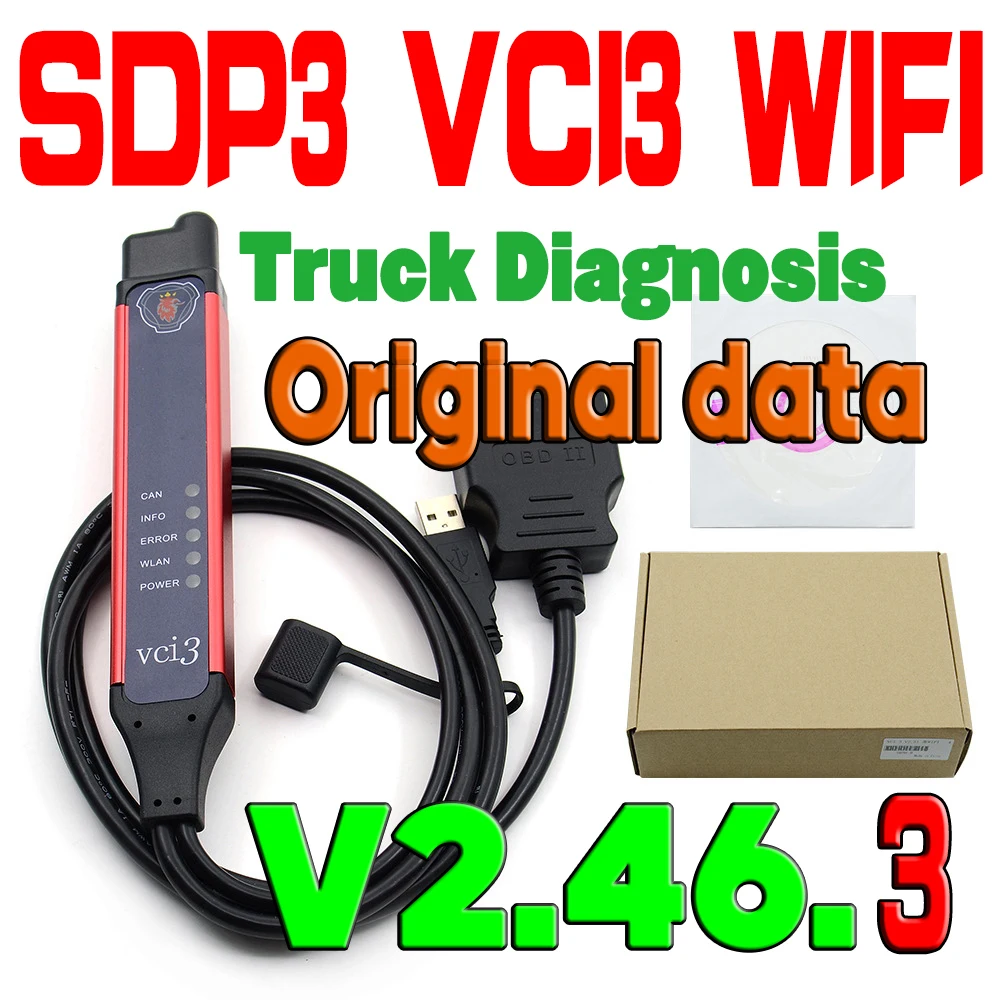 2021 новые VCI3 V2.46.3 Высокое качество кабель SDP3 сканер WI FI для Беспроводной VCI 3
