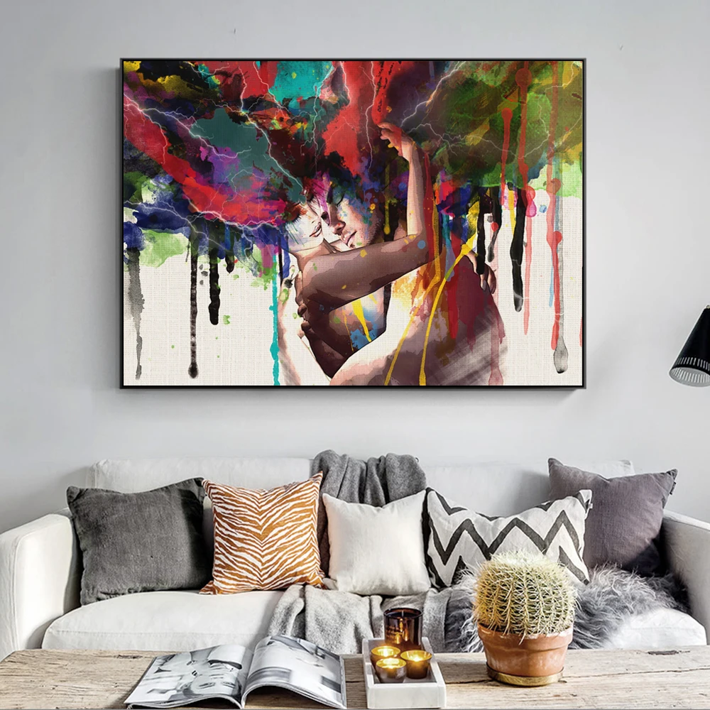 Abstract Canvas Art Wall Paintings Couple Of Lover Modern Wall Posters And Prints Portrait Canvas Prints For Living Room Cuadros 
Abstract Canvas Art Wall Paintings Couple Of Lover Modern Wall Posters And Prints Portrait Canvas Prints For Living Room Cuadros