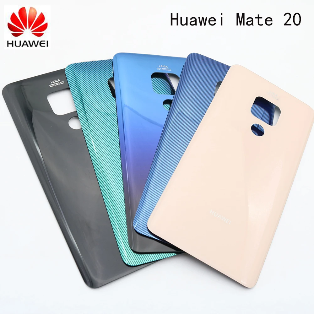 Для huawei mate 20 Задняя крышка батареи стеклянный корпус дверной чехол с объективом