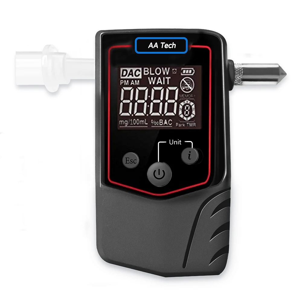 New High Accuracy Breathalyzer with Window Breaker Rechargeable Alcohol Tester Breath Analyzer To Test Alcohol Real Time Clock
New High Accuracy Breathalyzer with Window Breaker Rechargeable Alcohol Tester Breath Analyzer To Test Alcohol Real Time Clock