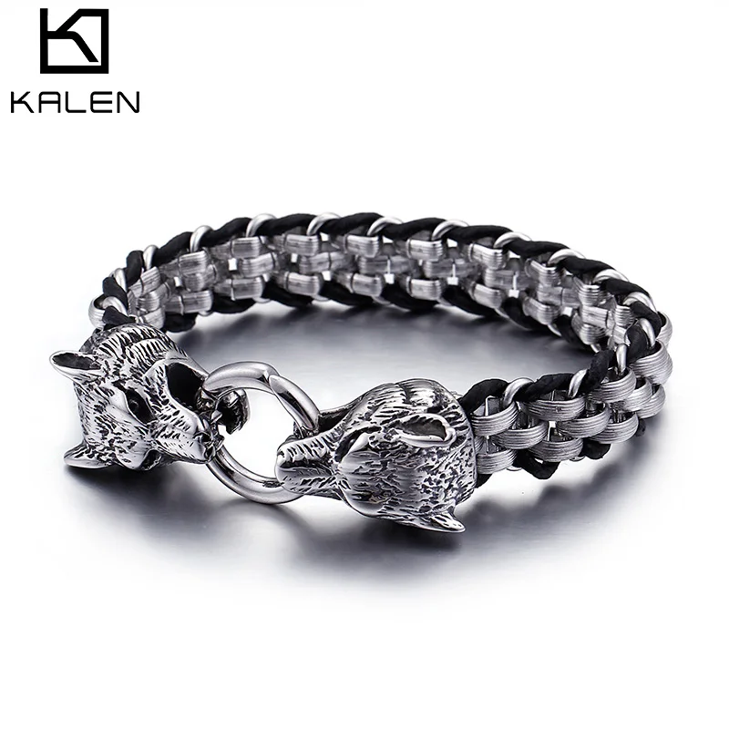 13mm Punk Animal Snake Wolf Charm Bracelets For Men Stainless Steel Pulseira Masculina Leather Wristband Boho Snake Jewelry
13mm Punk Animal Snake Wolf Charm Bracelets For Men Stainless Steel Pulseira Masculina Leather Wristband Boho Snake Jewelry