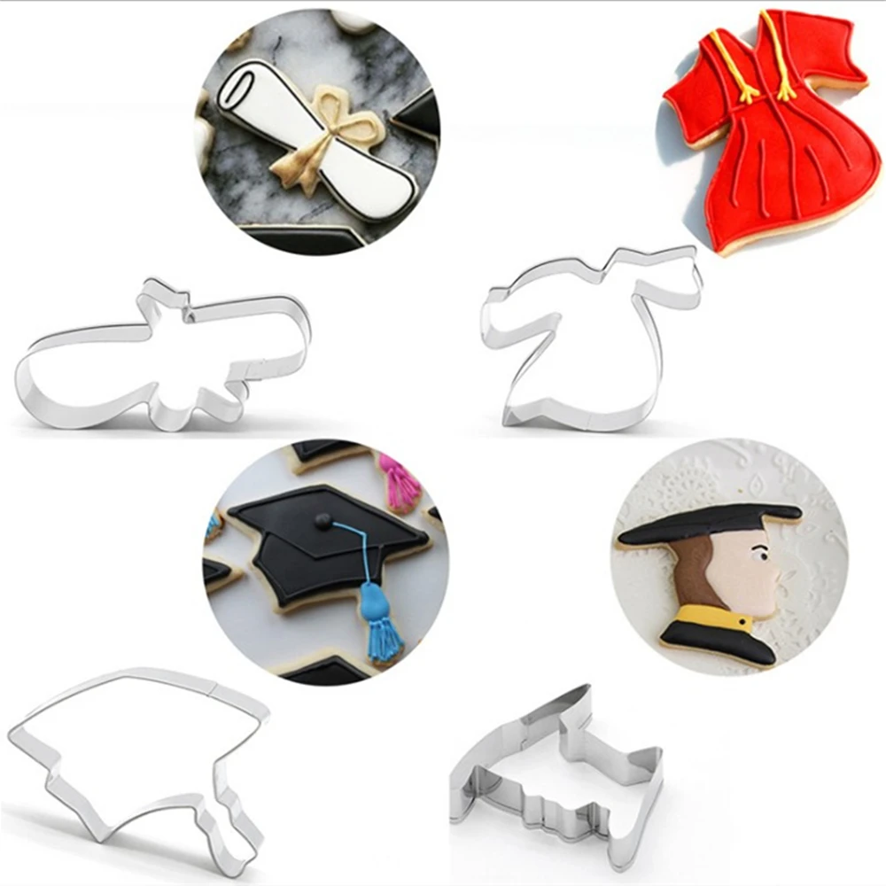 4pcs Graduation Cookie Cutters Stainless Steel Male Doctor Cap Diploma Frame Gown Mold Fondant Cake Decor Pastry Biscuit Tool
4pcs Graduation Cookie Cutters Stainless Steel Male Doctor Cap Diploma Frame Gown Mold Fondant Cake Decor Pastry Biscuit Tool