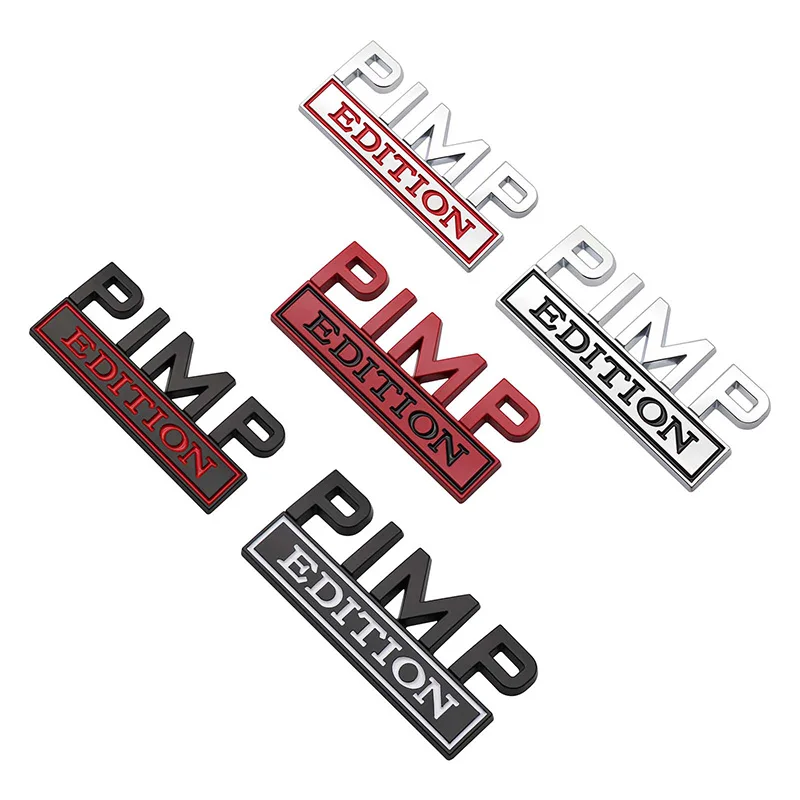 80x30mm Universal Car Fender Decal Metal Car Sticker Badges For Chevy Ford PIMP EDITION Truck 3D Sticker Car Styling Decals
80x30mm Universal Car Fender Decal Metal Car Sticker Badges For Chevy Ford PIMP EDITION Truck 3D Sticker Car Styling Decals