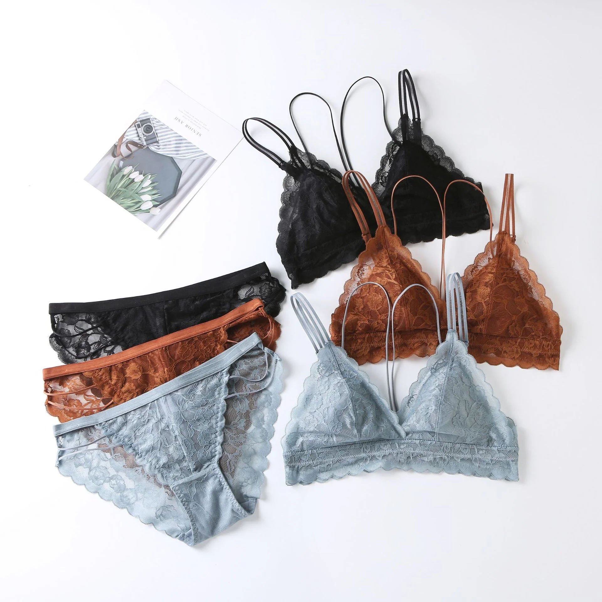 French Flower Lace Underwear Female Bralette Beautiful Back Small Sexy Bra Set 1304
French Flower Lace Underwear Female Bralette Beautiful Back Small Sexy Bra Set 1304