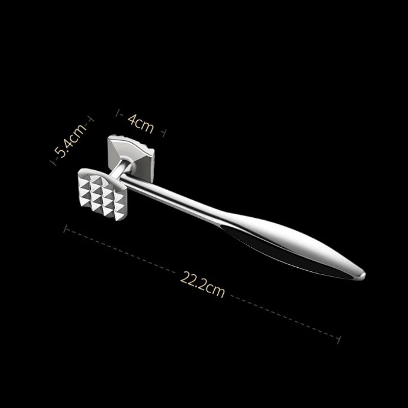 Kitchen Solid Stainless Steel Beef Hammer Household Broken Tendon Tenderizer Double-sided Beating Artifact 
Kitchen Solid Stainless Steel Beef Hammer Household Broken Tendon Tenderizer Double-sided Beating Artifact
