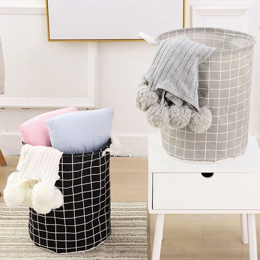 1PCS Foldable Laundry Basket Japanese Cotton Linen Fabric Waterproof Dirty Toy Clothes Storage Rganizer Black White Grey
1PCS Foldable Laundry Basket Japanese Cotton Linen Fabric Waterproof Dirty Toy Clothes Storage Rganizer Black White Grey