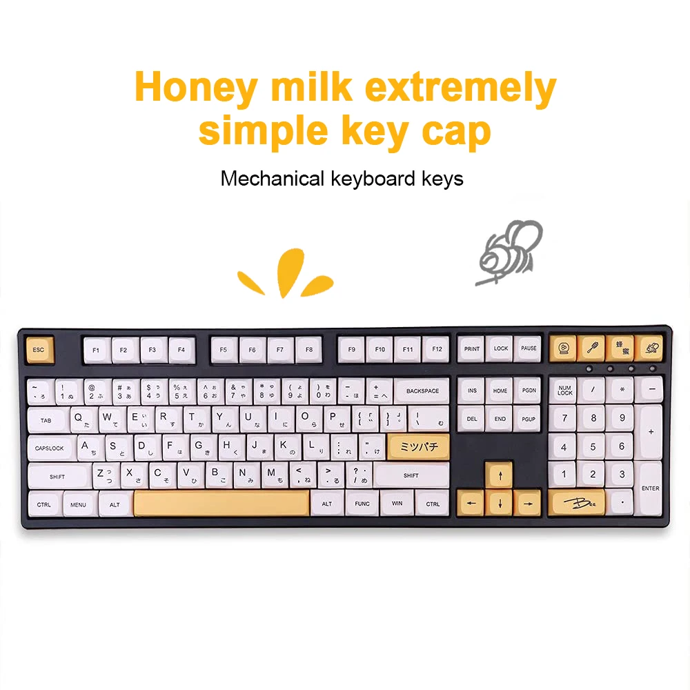 137 Keys PBT Keycaps Set Dye-Sub DSA Profile Minimalist White Honey Milk Theme Keycap for Mechanical Gaming Keyboard
137 Keys PBT Keycaps Set Dye-Sub DSA Profile Minimalist White Honey Milk Theme Keycap for Mechanical Gaming Keyboard