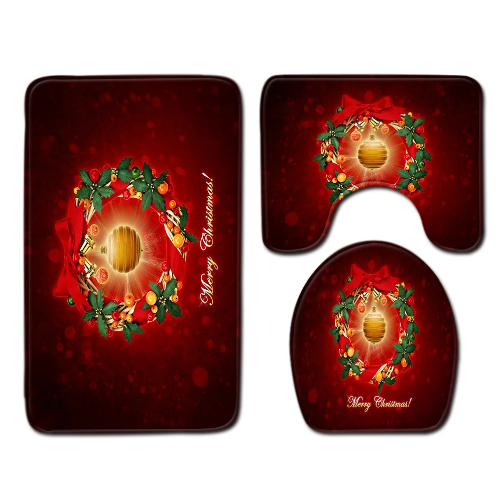 Zeegle Merry Christmas 3pcs Bath Mat Set Anti Slip Bath Mat Floor Mat Chrismas Mat for Toilet Decoration Washable Toilet Rug
Zeegle Merry Christmas 3pcs Bath Mat Set Anti Slip Bath Mat Floor Mat Chrismas Mat for Toilet Decoration Washable Toilet Rug