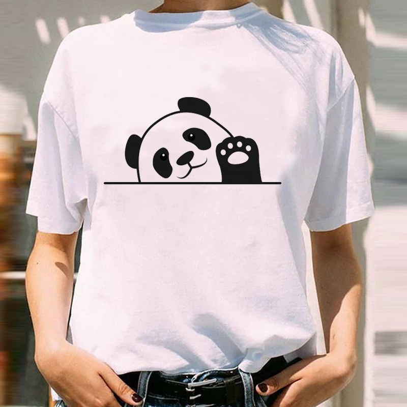 Women Graphic Printing Spring Summer Face Panda Cartoon Animal Short Sleeve Lady Print Female Clothes Tops Tees Tshirt T-shirt
Women Graphic Printing Spring Summer Face Panda Cartoon Animal Short Sleeve Lady Print Female Clothes Tops Tees Tshirt T-shirt
