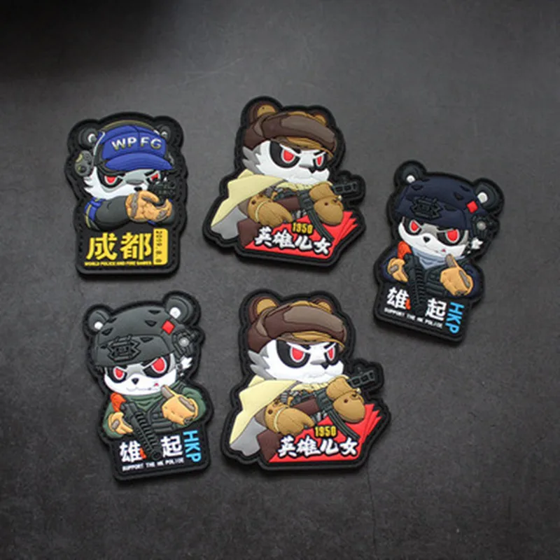 Q Version PVC Patches Velcro Tactical Panda HKP Military Blue Commemorative Badge Helmet Sticker Chapter Patches for clothing
Q Version PVC Patches Velcro Tactical Panda HKP Military Blue Commemorative Badge Helmet Sticker Chapter Patches for clothing