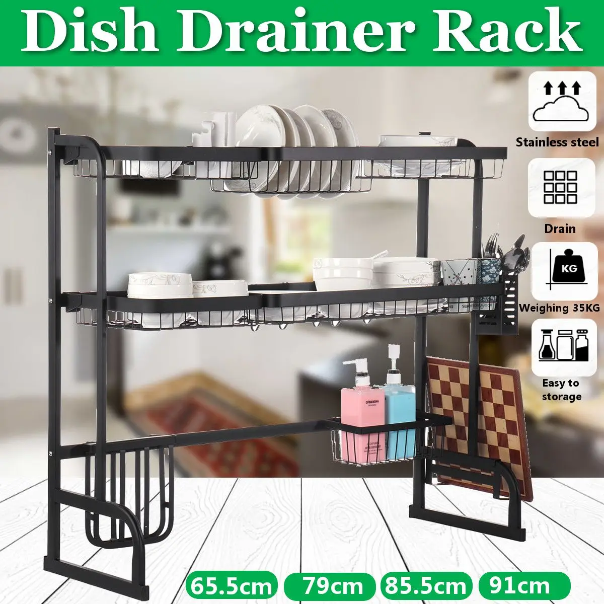 1/2 Layer Stainless Steel Kitchen Shelf Organizer Over The Sink Dish Drying Rack Holder Draining Shelf Storage Countertop New
1/2 Layer Stainless Steel Kitchen Shelf Organizer Over The Sink Dish Drying Rack Holder Draining Shelf Storage Countertop New