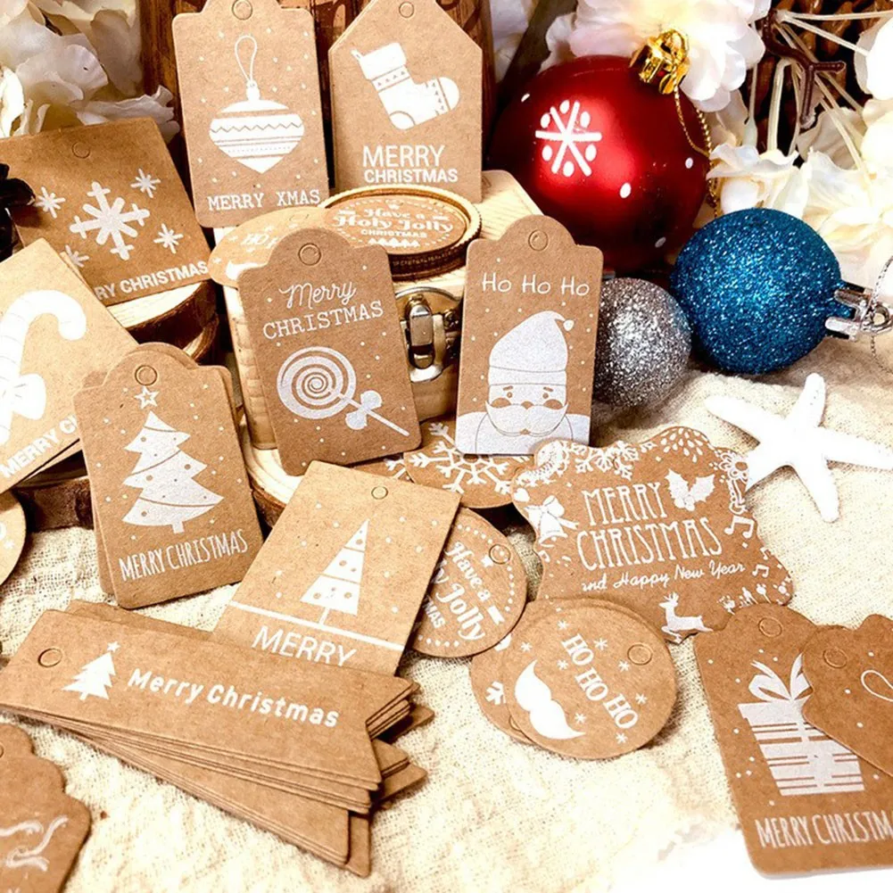 50PCS Christmas Kraft Hang Tags with Rope 2022 Year Merry Christmas Gift Tags Santa Snowman Elk DIY Luggage Tag
50PCS Christmas Kraft Hang Tags with Rope 2022 Year Merry Christmas Gift Tags Santa Snowman Elk DIY Luggage Tag