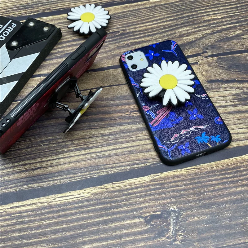 Daisy Holder Ring Soft Case For Iphone 11 Pro X Xs Max Xr 8 7 6 6s Plus Matte Silicone Phone Cover 3d Leather Coque Fundas Capa
Daisy Holder Ring Soft Case For Iphone 11 Pro X Xs Max Xr 8 7 6 6s Plus Matte Silicone Phone Cover 3d Leather Coque Fundas Capa