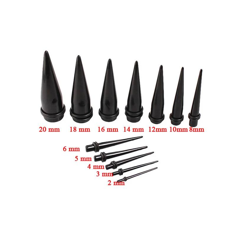 1PCS Black Acrylic Ear Taper Plug with Silicone Ear Tunnels Plug Gauge Kit Ear Expander Stretcher Set Body Piercing Jewelry
1PCS Black Acrylic Ear Taper Plug with Silicone Ear Tunnels Plug Gauge Kit Ear Expander Stretcher Set Body Piercing Jewelry