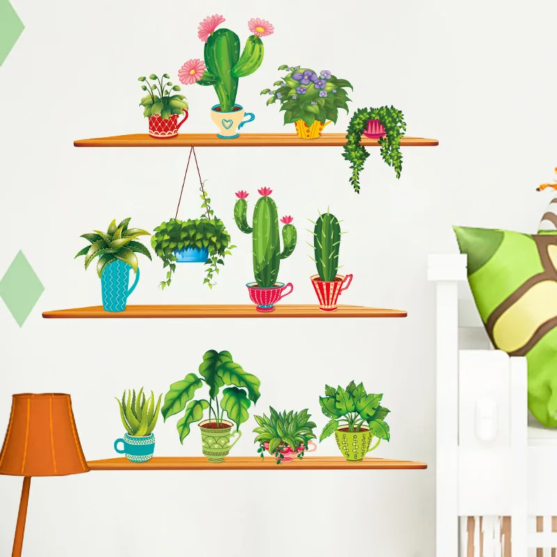 Nordic Style Potted Green Plants Vinyl Wall Decal Mural Home Decor Living Room Bedroom Green Plant Wall Sticker Wallpaper 
Nordic Style Potted Green Plants Vinyl Wall Decal Mural Home Decor Living Room Bedroom Green Plant Wall Sticker Wallpaper