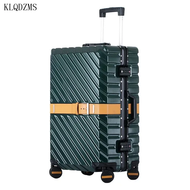 

KLQDZMS 20’’24’’26’’29 Inch ABS Fashionable Trolley Luggage Bag Classic Business Travel Suitcases College Retro Style