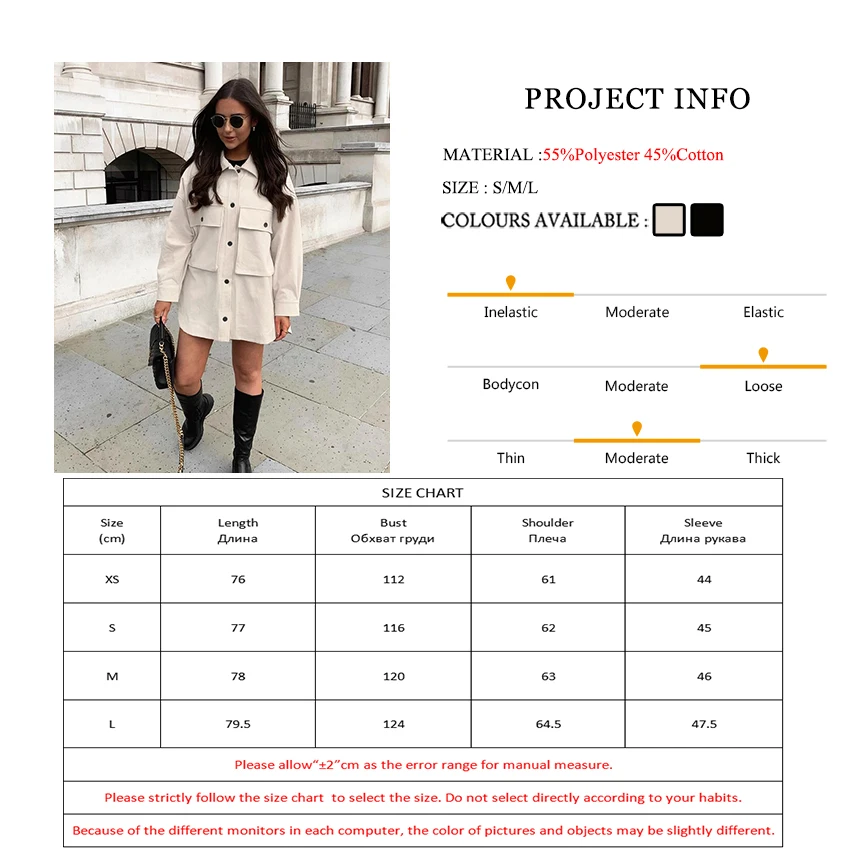 Mnealways18 Casual Big Pockets Long Jackets Women Breasted Spring Coat Full Sleeve Button Female Jacket Drop Shoulders Outerwear
Mnealways18 Casual Big Pockets Long Jackets Women Breasted Spring Coat Full Sleeve Button Female Jacket Drop Shoulders Outerwear