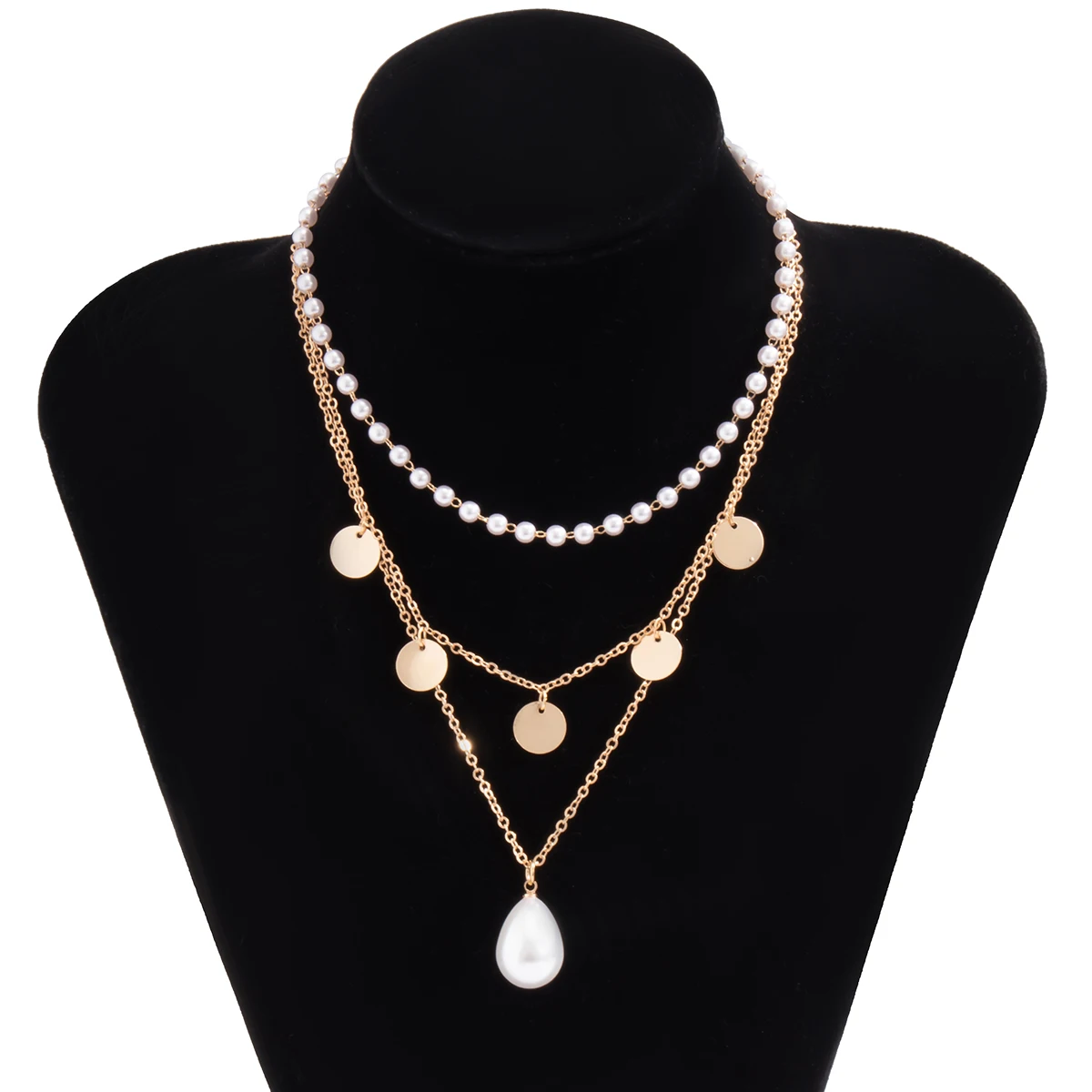 New Bohemian Multi Layered Pearl Necklace 2021 Geometric Round Sequins Choker Necklace Limitation Pearls Boho Chocker Collier
New Bohemian Multi Layered Pearl Necklace 2021 Geometric Round Sequins Choker Necklace Limitation Pearls Boho Chocker Collier